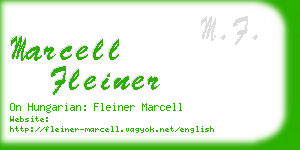 marcell fleiner business card